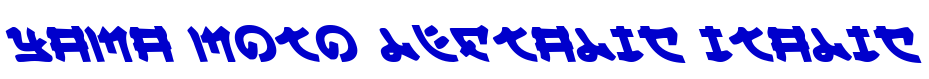 Yama Moto Leftalic Italic 字体